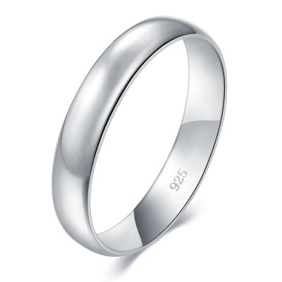 China Minimalist Wholesale jewelry jewellery custom man women men simple minimalist pure real s925 925 sterling silver ring for women ladies for sale