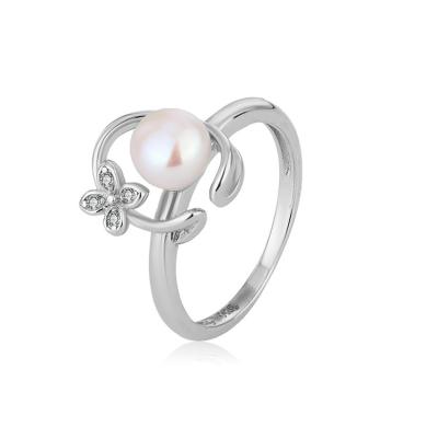 China TRENDY Engagement wedding chunky 925 sterling silver freshwater pearl ring for women ladies for sale