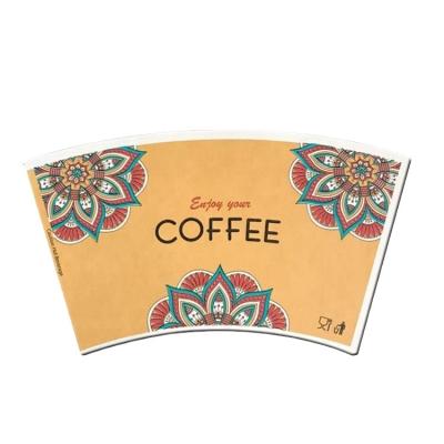 China Waterproof Paper Cup Fan Coffee Cup High Quality Wholesale Printed Fan for sale