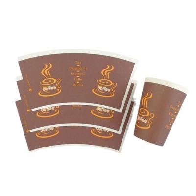 China Waterproof Flexo Printing Coated pe Paper Cup Fan Raw Material For Coffee Paper for sale