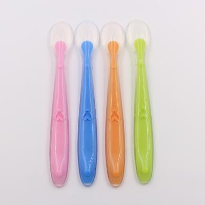 China Sustainable OEM Color Food Grade Baby Silicone Spoon for sale