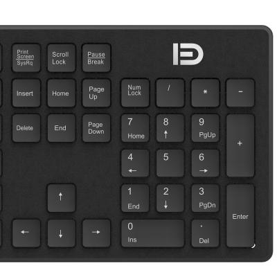 China FD K3 2.4G Wireless Keyboard Stainless Steel Ultra Thin Full Size Keyboard with Numeric Keypad for Computer/Desktop/PC/Laptop for sale