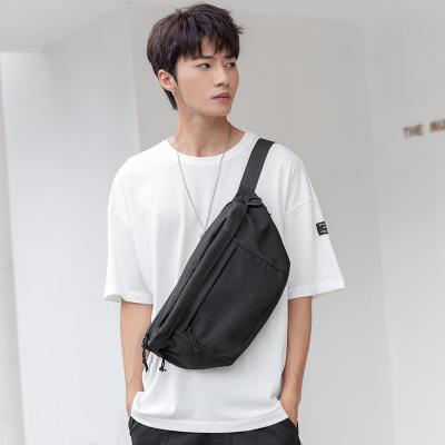 China ZIPPER Custom Cross - Body Bag Polyester Canvas Waist Bag Pussy Pack Nylon Small Pouch Customized Bag For Men for sale