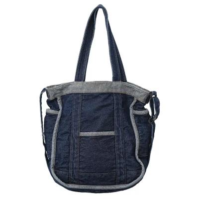 China 2022 Waterproof New Cross Shoulder - Body Bag In Denim Satchel Handbag With Side Organizer Outer Pockets Wash Bag for sale