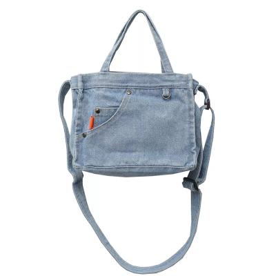 China Denim Youth Fashion Casual Small Mini Square Waterproof Jean Ladies Shoulder Women Cross - Body Bags Wash Bag for sale