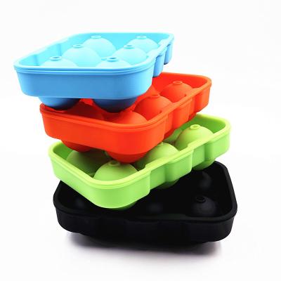 China High Quality Cavity Food Grade Ball Maker 6 Ball Ice Cream Eco-Friend Silicone Stocked Square Mold For Ice Cube Maker Household for sale