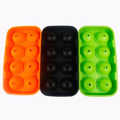 China Large Viable Whiskey Wine Ball Maker Silicone Mold Round Circles Block Ice Cube Trays for sale