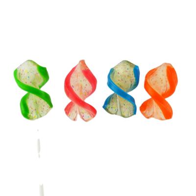 China Natural Delicious Colorful Spiral Shape Handmade Lollipop for sale