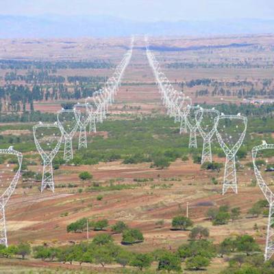 China High Voltage Power Transmission Electrical Towers for Power Distribution 500kV Galvanized Power Transmission Line Steel Tower Power Tower for sale