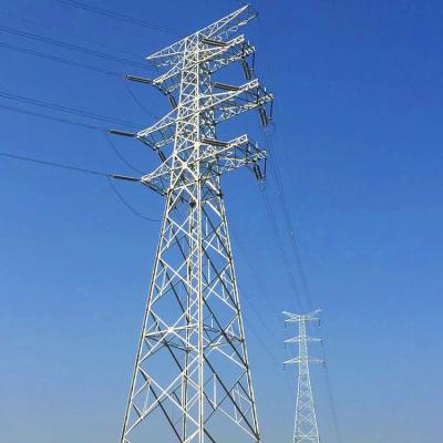 China High voltage power transmission electrical towers for power distribution 500 kilovolt steel power transmission line corner tower for distribution tower for sale