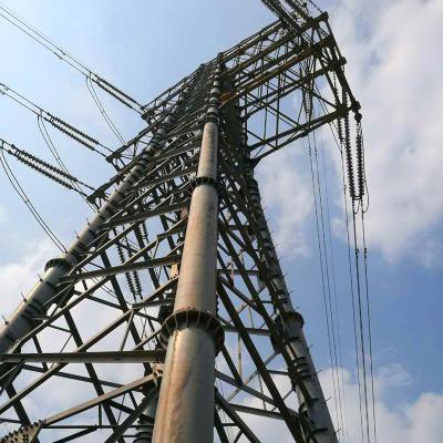 China High voltage power transmission electrical towers for power distribution tube high strength high voltage galvanized round tower for electrical distribution for sale