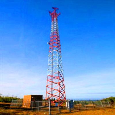 China Astm 4 Legs Round Pipe Shaped Steel Galvanized Wireless Telecom 4g Stadium Cell Phone Lattice 60m Tower for sale