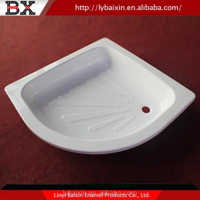 China Wholesale Deep Enamel 150MM Steel Porcelain Products ARC Shower Soaking Tray for sale