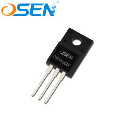 China High Efficiency OSEN OSPF8N60C 8N60 Into Current TO-220/F 600V 8A N-Channel Through Hole MOSFET Transistors for sale