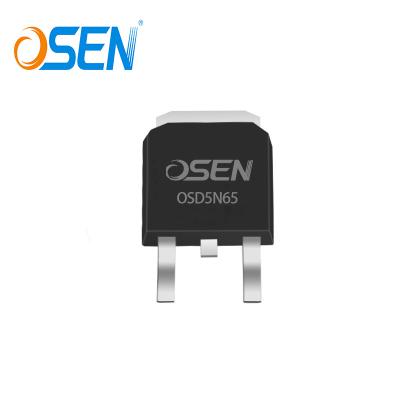 China High Efficiency OSEN OSD5N65 IN TO-251/252 Current 650V 5A N-channel Through Hole MOSFET Transistors for sale