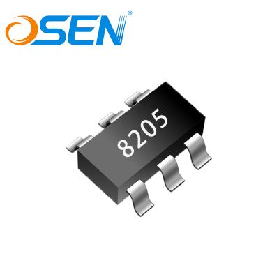 China High Efficiency OSEN 8205 IC Lithium Battery Low Resistance In Running MOSFET SOT23-6 Transistors for sale