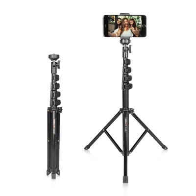 China PORTABLE Aluminum Smartphone Camera Tripod Stand Light Fill Photographic Lighting Tripod Stand with Phone Holder for sale