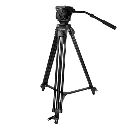 China Newest Video Tripod VT-2100L 3 Section Lightweight Heavy Duty Aluminum Stable Video Tripod KINGJOY For Camcorder Photography for sale