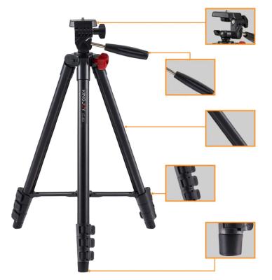 China Travel PORTABLE Aluminum Light Weight Stand Tripod Mobile Photo Camera Tripod for DSLR Camera and Phone for sale