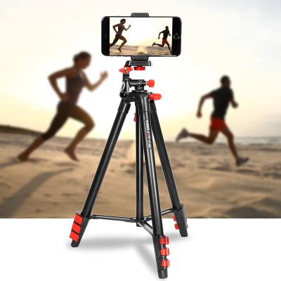 China Kingjoy 4 Sections PORTABLE Aluminum Lightweight Travel Flexible Smartphone Phone Tripod Camera Holder for sale