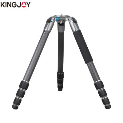 China Waterproof/Shockproof Kingjoy customized 4 section magnet buckle photo carbon fiber tripod dslr professional video camera tripod for sale