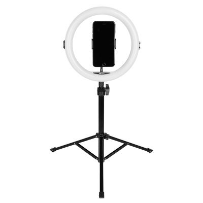 China 10Inch PORTABLE Handheld Camera Live Streeming Makeup Photographic Lighting Led Ring Light With Tripod Stand for sale