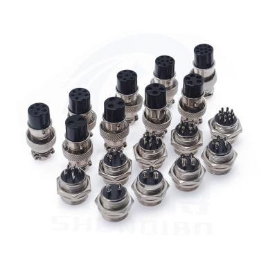 China Audio & Video GX16 Aviation Plug Male+Female Wire Panel Metal Connector 2/3/4/5/6/7/8/9/10/12/14/15Pin Connector Socket Plug for sale