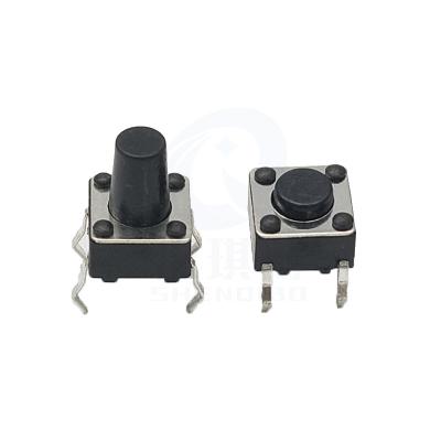 China Nylon 6x6mm micro tactile switch push button switch 4 pin DIP 6*6 miniature tact switch for sale