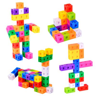 China New eco-friendly non-toxic stacking assembled building block of small particles of colorful ABS plastic spatial knowledge for sale