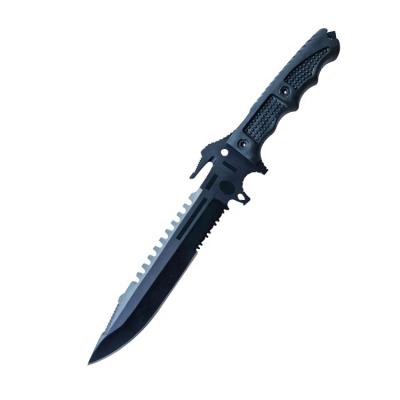 China Sharp Waist Quality Fixed Blade Black Coating Hunting Knife Amy Tactical Military Professional Knife for sale