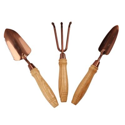 China DIY Tools 3PCS Stainless Steel Handle Wooden Kindergarten Tool Kit Happy Toy for sale