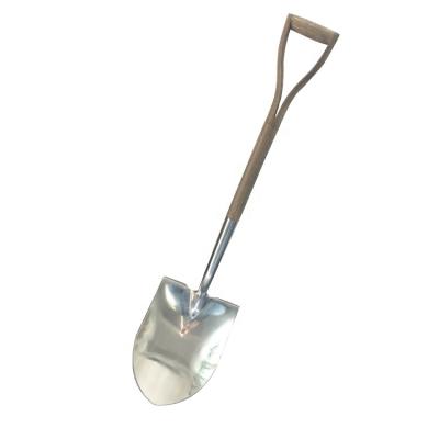 China Heavy Duty Stainless Steel Shovel Shovel With Ash Wood Y-Grip Handle for sale