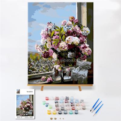 China De Paintido Flower Decoration Color Painting Still Life Abstract Oil Painting By Numbers For Adult for sale