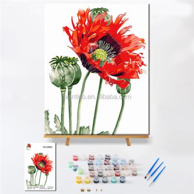 China Paintido Abstract Flower 40*50Cm Diy Digital Oil Painting By Numbers Paint Hand Painted Canvas Picture Wall Drawing Coloring Decorations for sale