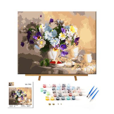 China Hand Painted Decorative Art Flower Painting DIY Realistic Acrylic Painting Impressionism Art for sale