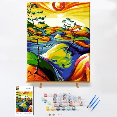 China Modern Abstract Paintings Abstract Art Scenery Oil Painting Canvas With Frame for sale