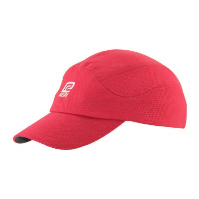 China Red Polyester Mesh Personalised Running Cap Breathable Embroidery Logo for sale