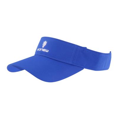 China Blue  Ladies Sports Visor With Reflective Transfer Printing Logo for sale