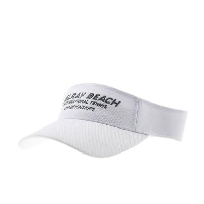 China Embroidery personalizado visera solar gorras blancas para correr cómodo en venta