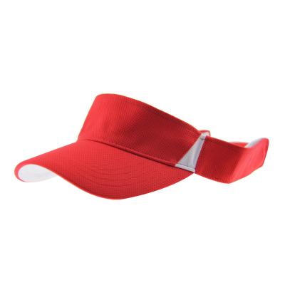 China Sombreros de verano de color rojo polimético con visor solar personalizado con cierre ajustable en venta