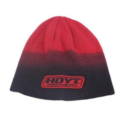 China Acrylic Knitted Skully Beanie Hats Embroidered Beanie Hats Woven Patch Logo for sale