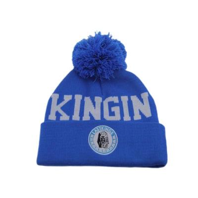 China OEM ODM Female Beanie Hats Beanie Winter Cap Pom Pom On Top for sale