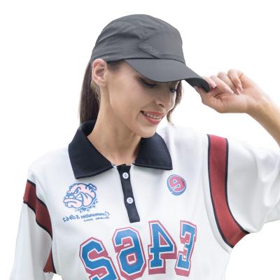 China Micro Fibre Lightweight Running Cap Breathable Reflective Printing for sale