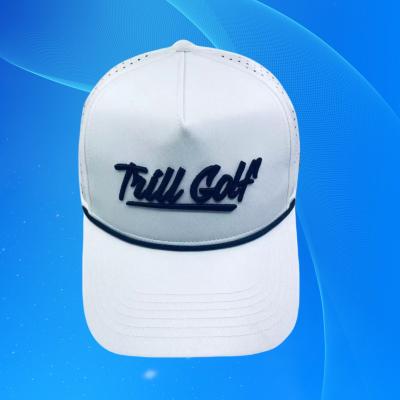 China 5 Panels High Profile Embroidery Golf Caps Women'S Breathable Baseball Cap Adjustable for sale