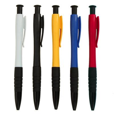 China Fluently Writing 0.7mm Promotional Push Type Tip Blue and Black Pen with Smooth Writing for School and Office for sale