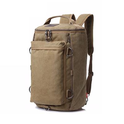 China Fashion Waterproof School Waxed Canvas Backpack For Men for sale