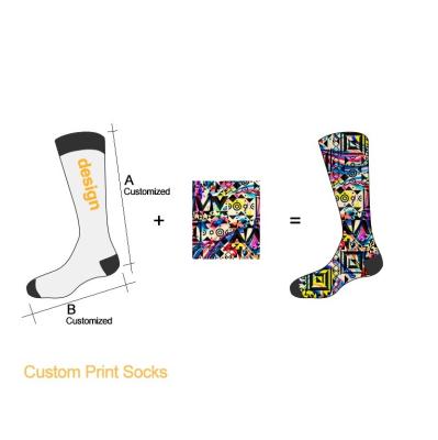 China Durable Anti-Slip Quick Dry Sporty Men'S Breathable Socks 3D Printed Socks Custom Print for sale