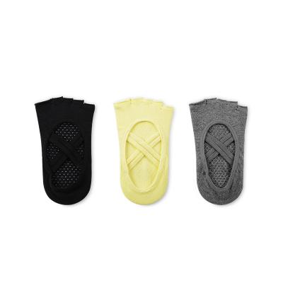 China MEIKAN Sports Factory Wholesale Good Quality Slip Boat Pilates Anti Knock Half/Full Toe Socks Half/Full Open Yoga Socks for sale