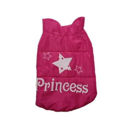 China BOKHOUSE Patrones Ropa Mascotas Pink Stocked Alphabet Stars Print Dogs Winter Warm Coat Jacket Pet Jacket Vest for sale