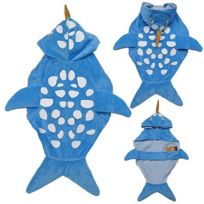 China Stocked BOKHOUSE Pet Blue Whale Dog Mascot Apparel Costume for sale